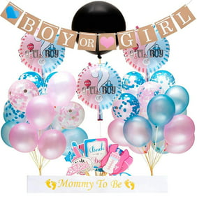 EDIONS Gender Reveal Kit 36inch Boy Or Girl Accessories Supplies Pregnancy Party Cute Reusable Photo Props Decorations Baby Shower Birthday Set Pink